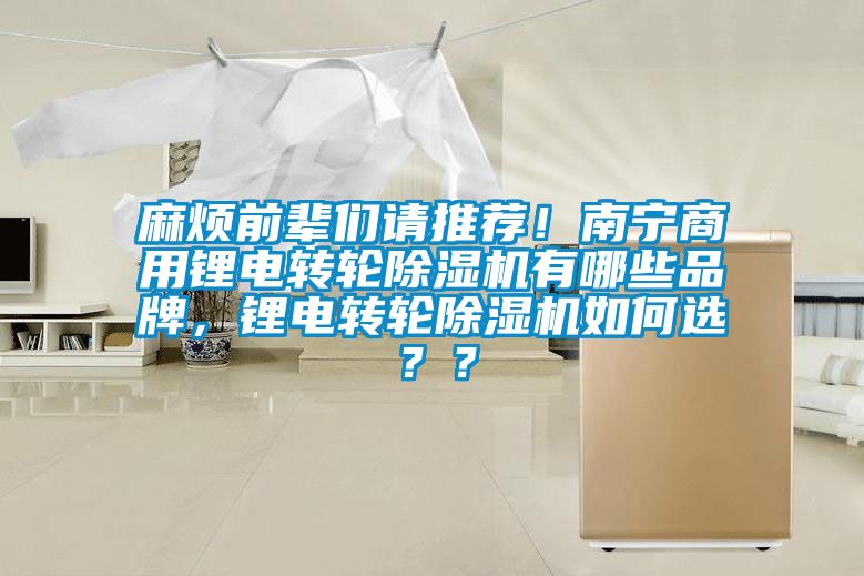 麻煩前輩們請推薦！南寧商用鋰電轉輪除濕機有哪些品牌，鋰電轉輪除濕機如何選？？